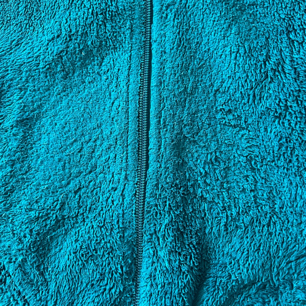 The North Face fleece full zip jacket w/hood women’s Sz S beautiful dark teal - Picture 10 of 16
